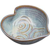 Castelo Arch Pottery Ireland Irish Pottery Bowl Portátil, Design Em Forma De Coração 6 Diâmetro Por 2 Altura Com Motivo Espiral Celta