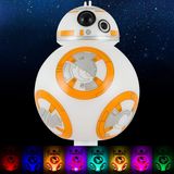 Star Wars BB-8 LED Night Light, Color Changing, Collector's Edition, Dusk-to-Dawn Sensor, Plug-in, Disney, Galaxy, Ideal for Bedroom, Bathroom, Nurser