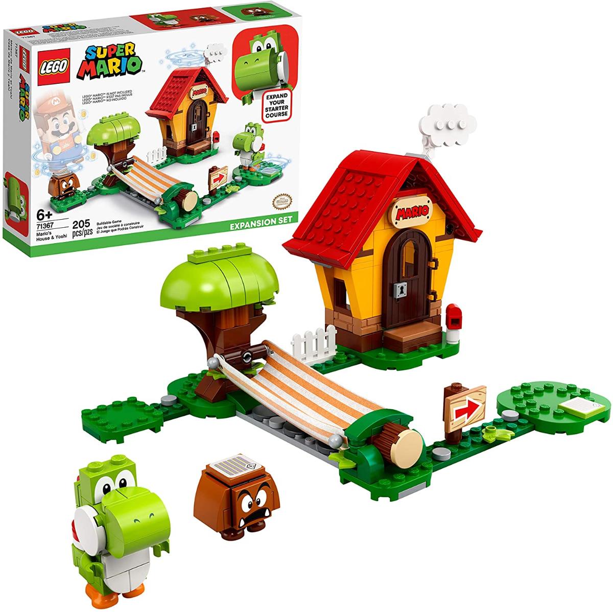 LEGO Super Mario Mario's House & Yoshi Expansion Set 71367 Building Kit, Brinquedo Colecionável para Combinar com As Aventuras de Super Mario com