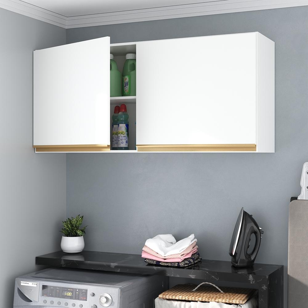 Armário Lavanderia Multiuso 2 Portas Multimóveis Mp5017 Branco