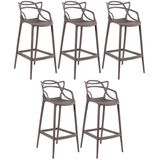 Kit - 5 X Banquetas Altas Masters Allegra - Fendi