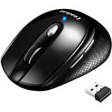 Mouse de computador sem fio LeadsaiL, 2.4G Portátil Slim Cordless Mouse Less Noise para Laptop Optical Mouse com 6 botões, bateria AA incluída, mouse