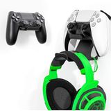 Versão mais recente 2 Set Controller e Porta-suporte para fones de ouvido com suportes de cabo para PS5 PS4 Xbox One Switch Pro Gamepad Controller W