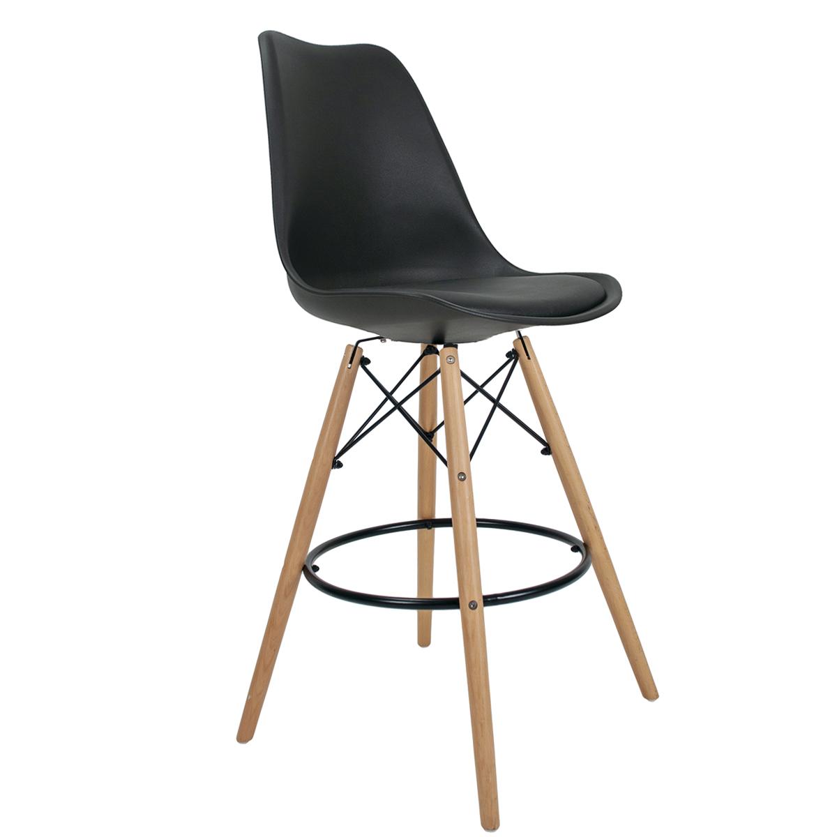 Banqueta Saarinen Empório Tiffany Preto