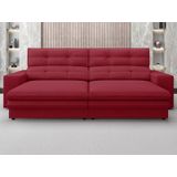Sofá Pegasus 2,00m Assento Retrátil E Reclinável Velosuede Vermelho - Netsofas