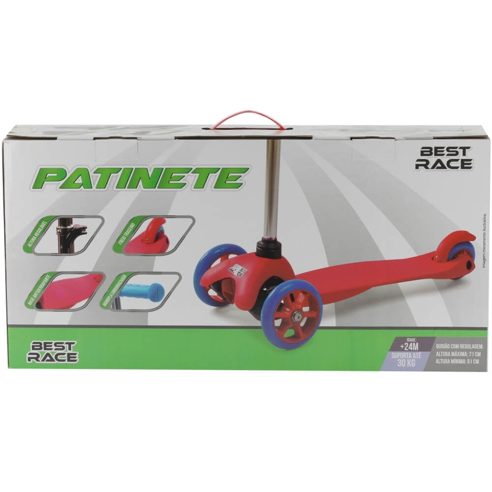 Patinete 3 Rodas Para 30kg Bbr