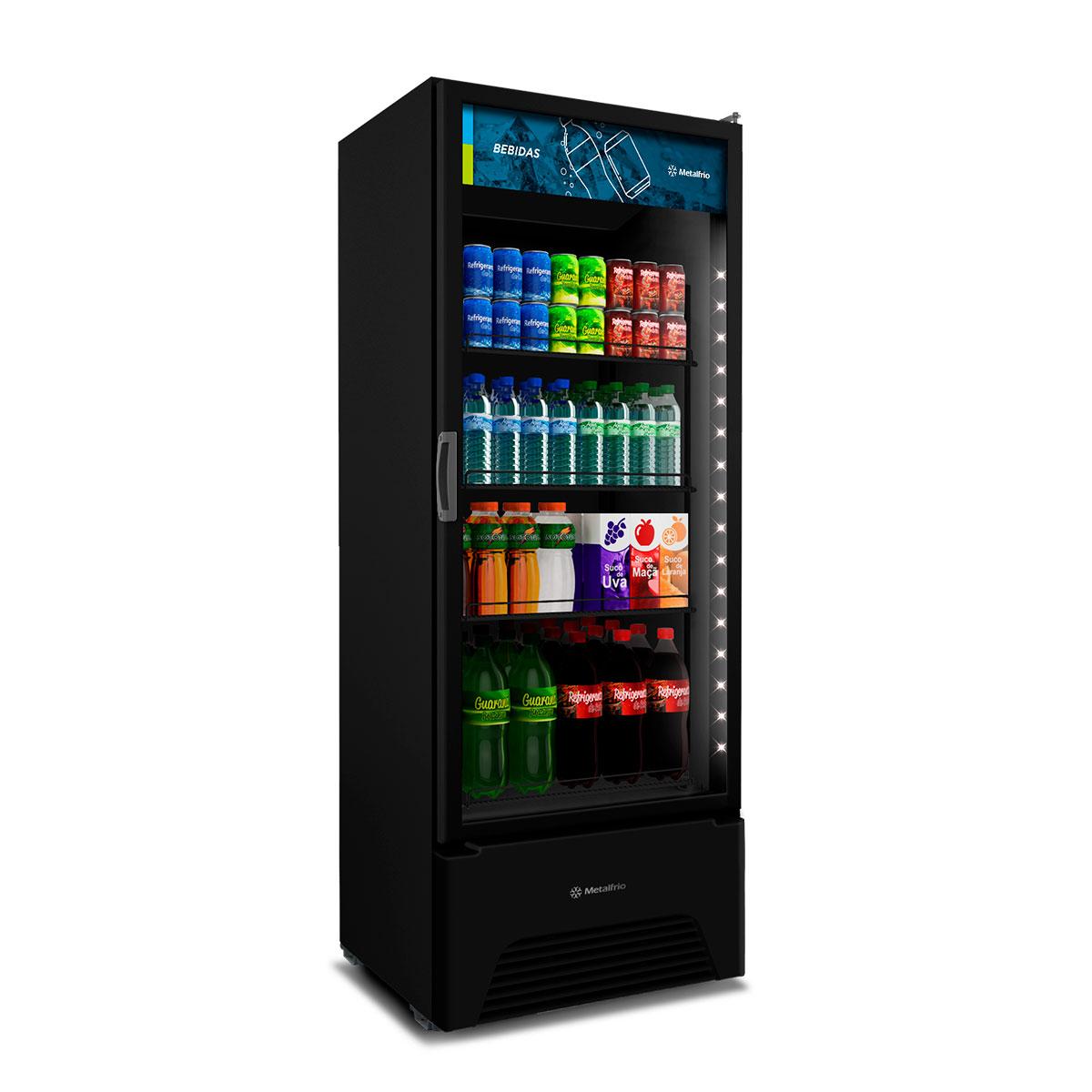 Refrigerador Expositor Vertical Bebidas 220V VB52AH Optima All Black 497 Litros - Metalfrio