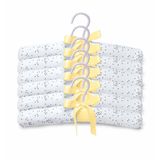 Kit com 6 Cabides Hug Girafante Branco e Amarelo E12806