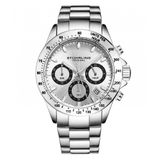 Relogio Masculino Stuhrling Ultima 3960 Quartzo 42mm Com Cronografo, Prata