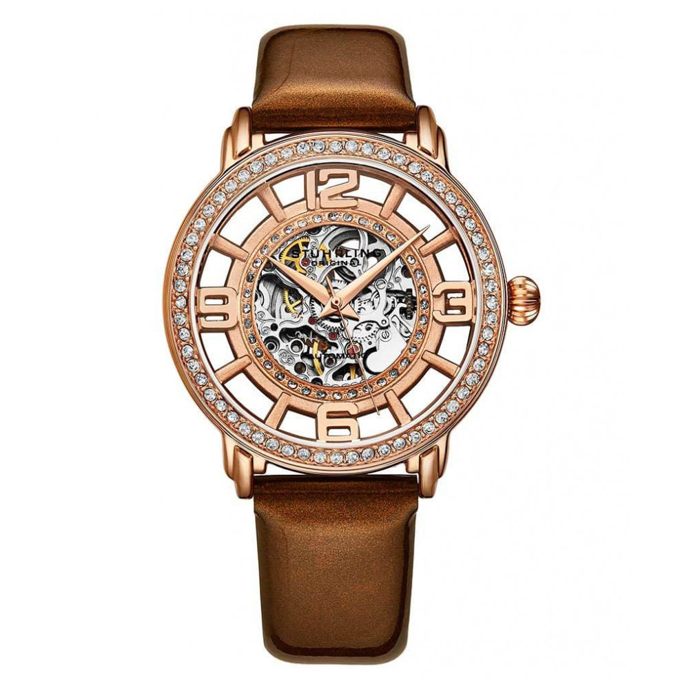 Relogio Feminino Stuhrling Winchester 3941 Automatico 38mm, Dourado