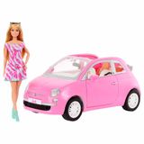 Veiculo E Boneca Barbie Fiat 500 Carro Conversivel Rosa Mattel