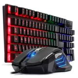 Kit Teclado E Mouse Gamer Dw-550 Rgb Iluminação Led