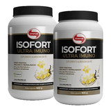 Kit 2x: Isofort Whey Protein Ultra Imuno Sabor Baunilha Vitafor 900g