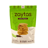 Kit 2x: Biscoito Zaytas Lemon Pepper Sem Glúten Zaya 80g