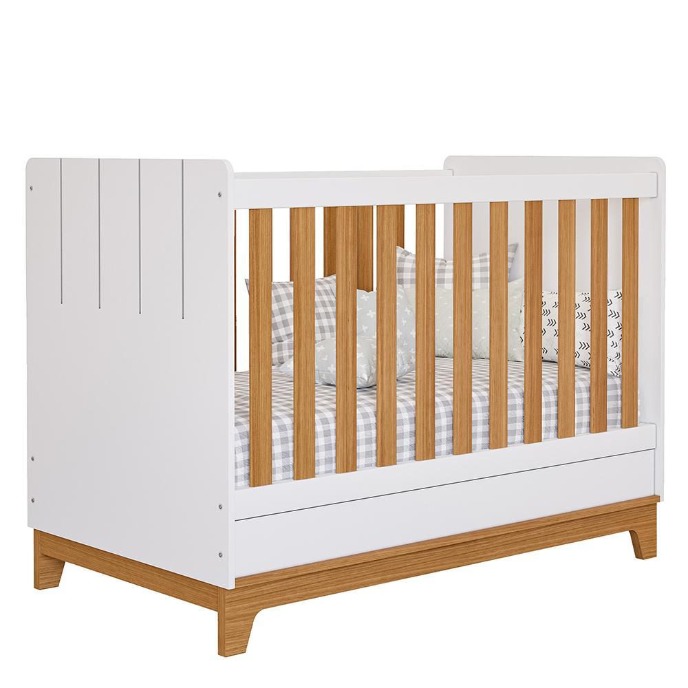 Berço Mini Cama Biscoito Branco/nature - Permóbili Baby