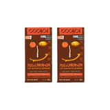 Kit 2x: Chocolate Intenso 70% Cacau Com Laranja E Crocante De Castanha Vegano Cookoa 80g