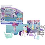 My Little Pony Toy On-The-Go Rarity - White 3-Inch Pony Figure with 14 Accessories and Storage Case, Kids Ages 3 Years and Up