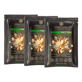 Kit 3x: Veggie Protein Banana Com Canela Sachê Essential Nutrition 33g