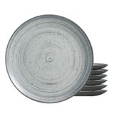 Jogo De Pratos Sobremesa Cerâmica 6pc 20cm Kya Gray Alleanza