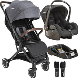 Carrinho De Bebe Com Bebe Conforto E Base Kiddo Sprint Grafite