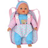 Boneca bebê macia de 13 com take along doll backpack carrier, pasta bolso se encaixa acessórios de boneca e roupas