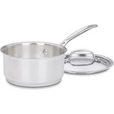 Cuisinart 719-14 Chef's Classic Stainless 1-Quart Saucepan com Capa, Prata