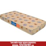 Colchão Infantil Para Berço Dobrável Probel Guarda Costa Probaby D18 - Amarelo - (12 X 73 X 107 Cm) Probel Amarelo