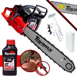 Motosserra Toyama Tcs58f-g2 Á Gasolina 2t 55cc 3,2hp 13.500rpm Sabre 20 Polegadas, Robusta E De Alta Potência + Óleo Lubrificante 2 Tempos