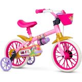 Bicicleta Infantil Nathor Aro 12&quot; - Princesas Nathor Rosa