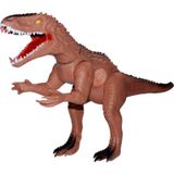 Dinossauro Adijomar Furious - Articulável Com Som - Marrom Adijomar Marrom