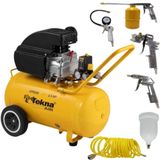 Compressor De Ar 2,5 Hp 8,5 Pés 50 Litros Com Kit Multiuso Tekna-110v