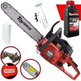 Motosserra Motorserra Profissional Toyama Tcs58f-g2 Á Gasolina 2t 55cc 3,2hp De Potência, Robusta E De Alta Performance + Óleo Lubrificante 2t