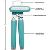 KitchenAid Classic Multifunction Can Opener / Abridor de Garrafas, 8,34 polegadas, Aqua Sky