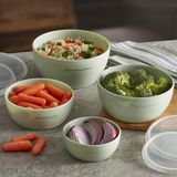 KitchenAid Prep Bowls com Tampas, Conjunto de 4, Pistache