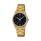 Relógio Feminino Casio Dourado Pequeno Fundo Preto