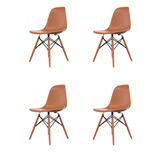 Conjunto Com 4 Cadeiras Eames Dsw Terracota