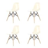 Conjunto Com 4 Cadeiras Eames Dsw Ambar