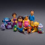 12 Peças Estatuetas Dora The Explorer Brinquedo De Aniversário