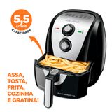 Fritadeira Elétrica Air Fryer Mondial Af-55i Inox 5.5l 127v