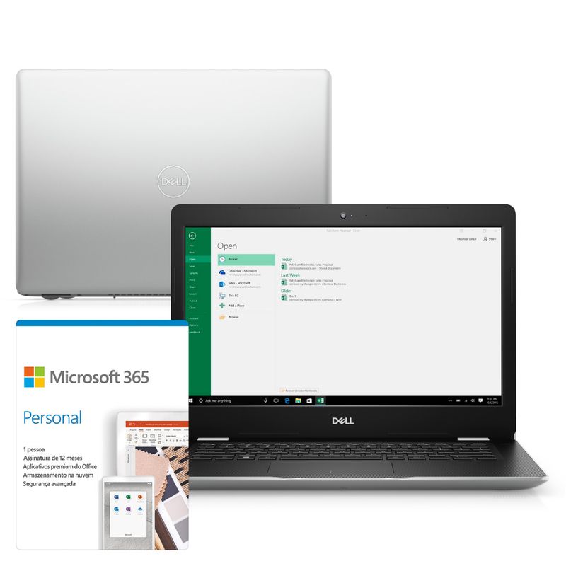 Notebook - Dell I14-3480-m30f I5-8265u 1.60ghz 4gb 1tb Padrão Intel Hd Graphics 620 Windows 10 Home Inspiron 14" Polegadas