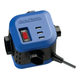 Filtro Torre 4 Tomadas - Plug Tripolar – Azul - Com Usb