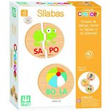 Jogo Educativo Junte As Sílabas 40pçs Madeira Nig Brinquedos