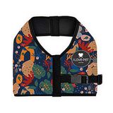 Peitoral I Love Pet Floral Marinho Para Cães - Tamanho 1