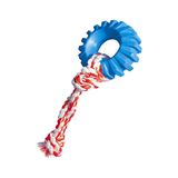 Brinquedo Furacão Pet Pneu Rally Especial Com Corda Azul Para Cães