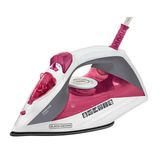 Ferro A Vapor Black & Decker Base Em Revestimento Antiaderente 1200w Branco/rosa 220v Fx2200b2