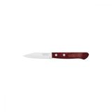 Faca Para Legumes E Frutas Tramontina Polywood Com Lâmina Em Aço Inox E Cabo De Madeira Vermelho 3' Tramontina