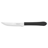 Jogo 12un Facas Leme Cozinha Churrasco Inox Preto Tramontina