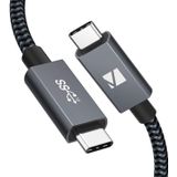 Cabo Usb 2x2 Ivanky 100w Usb C Para Usb C 6.6ft, 20gbps, Cabo Usb-c 3.2 Gen 2x2 Com Pd Fast Charge E Saída De Vídeo 4k, Cabo Tipo-c Trançado, Para M