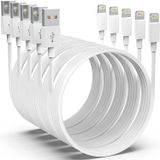 Apple Mfi Certifiediphone Charger Azmogdt,5pack6/6/6/10/10ftcabo De Cabo Lightning Longo Iphone Cabo Usb Sync Cabo Rápido Iphone Carregador Compat