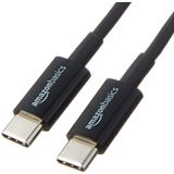 Cabo Carregador Usb Basics Usb Tipo-c Para Usb Tipo-c 2.0 - 6 Pés (1,8 Metros) - Preto